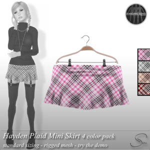 Stellar Hayden Plaid Mini Skirt AD 4 color pack